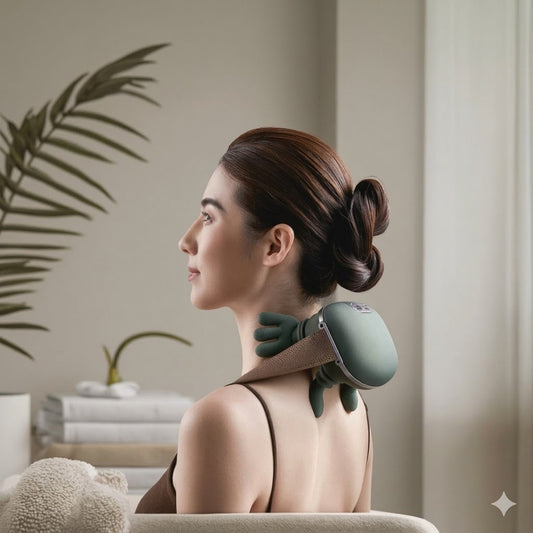 Portable, Bionic Heated Neck and Back Massager (جهاز تدليك محمول بتقنية بيونيك مع خاصية التسخين للرقبة والظهر)